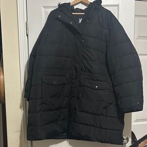 Lands' End Women's Black Puffer Jacket 3X